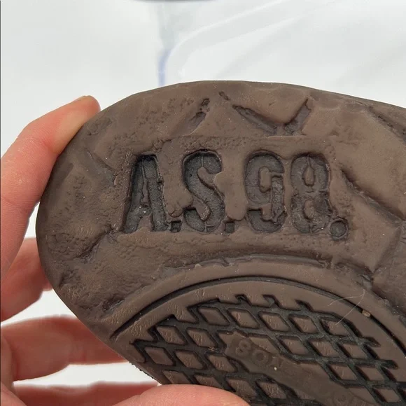 A.S.98 Leather Ankle Boots Gray Buckle Zip Made in Bosnia Size 36 - Picture 15 of 15